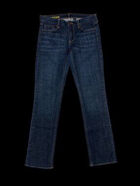 J Crew Matchstick Stretch Jeans Dark Wash Women's Size 28 R Straight Leg Denim
